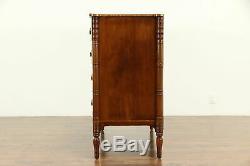 Sheraton Antique Mahogany Bow Front Chest or Dresser, Rosewood Banding #32126