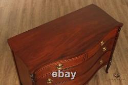 Sheraton Style Vintage Mahogany Serpentine Front Chest of Drawers