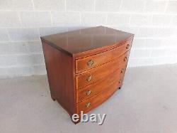 Sligh Furniture Federal Style Bow Front Banded Mahogany Chest 36w