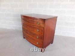 Sligh Furniture Federal Style Bow Front Banded Mahogany Chest 36w