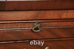 Small Antique English Georgian Mahogany Chest of Drawers with Brushing Slide