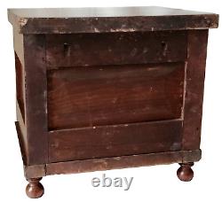 Small Document CHEST, Two Drawers, Childs, Miniature, Bold Flame Mahogany, 17t