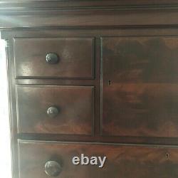 Solid Mahogany 2 pc Highboy Chest on Chest CLAW & BALL by W. K. COWAN CO CHICAGO