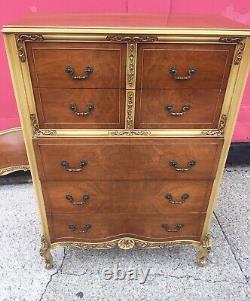 Special French Mahogany Satinwood chest of drawers 1930's RARE. Excellent