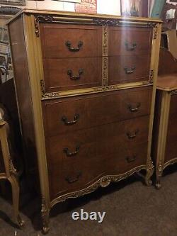 Special French Mahogany Satinwood chest of drawers 1930's RARE. Excellent