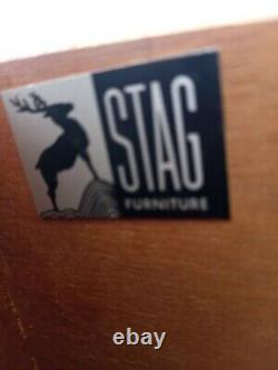 Stag Minstral Tall Boy Vintage Chest of Drawers Painted