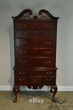 Stanley Stoneleigh Mahogany Chippendale Style Ball & Claw Highboy Tall Chest