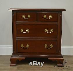 Stickley Chippendale Style Mahogany Pair 3 Drawer Chests Nightstands