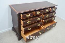 Stickley Mahogany Banded Chippendale Dresser Chest