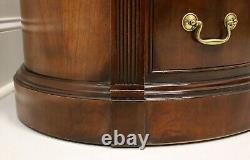 THOMASVILLE Mahogany Chippendale Oval Chairside Chest