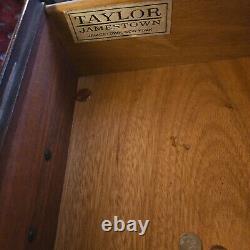Taylor Solid Mahogany 10 Drawer Long Chest Dresser & Mirror