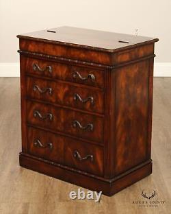 Theodore Alexander Mahogany Campaign Butlers Chest Writing Desk