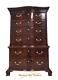 Thomasville Flame Mahogany Bow Front Georgian Style Chest on Chest