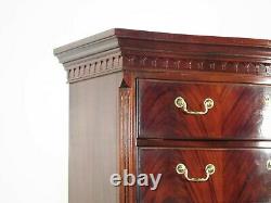 Thomasville Flame Mahogany Georgian Chippendale Tall Chest on Chest