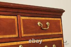Thomasville Mahogany Collection Banded Tall Chest of Drawers