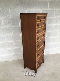 Tradition House Regency Style Banded Mahogany 6 Drawer Lingerie Chest