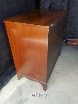 VINTAGE Councill Craftsman Banded Mahogany Hepplewhite BOW FRONT CHEST Ex. Cond