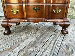VTG Councill Craftsman Mahogany Block Front Chippendale Chest Ball & Claw Feet