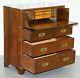 Victorian Military Campaign Chest Of Drawers Built In Secrataire Drop Front Desk