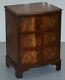 Vintage 1960's Burton Furniture Ltd Flamed Mahogany Side Table Chest Of Drawers