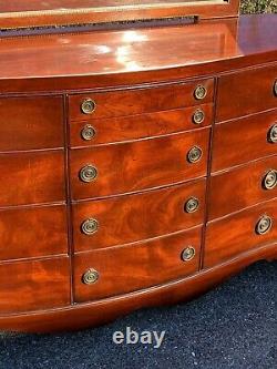 Vintage 5 Piece Mahogany Bedroom Set Double Bed Dresser Chest Of Drawers