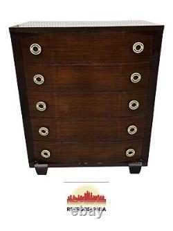 Vintage Art Deco Mahogany High Chest