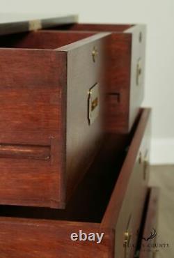 Vintage Asian Style Mahogany, Elm Wood Campaign Chest