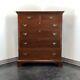 Vintage CRAFTIQUE Solid Mahogany Chippendale Tall Chest of Drawers