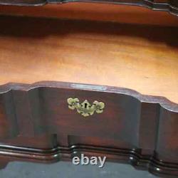 Vintage Chippendale Baker Style Mahogany Block Front Chest of Drawers