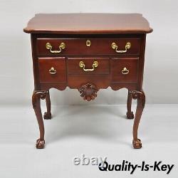Vintage Chippendale Mahogany Ball and Claw Lowboy Chest by Lexington Heirloom