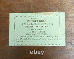 Vintage Eldred Wheeler mahogany oxbow chest of drawers dresser museum copy 20thc