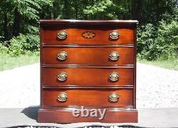 Vintage Federal Style Mahogany Serpentine Front Small Dresser Server Chest 1940s