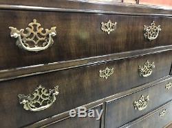 Vintage Henredon Oversized Mahogany Dresser Credenza Chest Of Drawers 10 Drawer