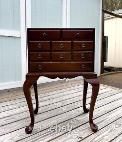Vintage Hickory Chair Mahogany Queen Anne James River Plantation Silver Chest