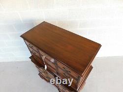 Vintage Kindel Mahogany Chippendale Style Block Front Tall Chest