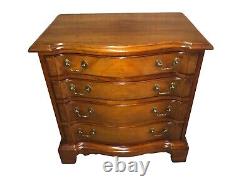 Vintage Link Taylor Solid Mahogany Four Drawer Serpentine Bachelors Chest