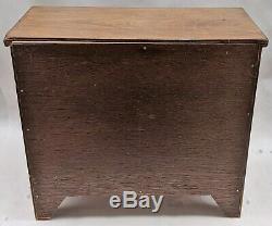 Vintage MINIATURE Carved MAHOGANY Salesman Sample JEWELRY CHEST Commode DRESSER