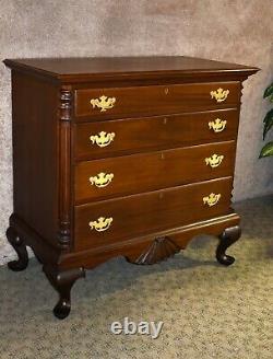 Vintage Maddox Queen Anne Style Mahogany Four Drawer Chest