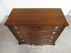 Vintage Mahogany Bow Front Bachelor Chest, Dresser, Hall Console