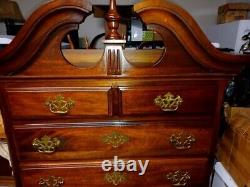 Vintage Mahogany Chippendale Highboy Chest of Drawers