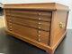 Vintage Mahogany Desktop Chest of Three Drawers Collectibles Cabinet Medals etc