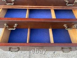 Vintage Mahogany Drop Leaf Server / Silver Chest of Drawers Small Buffet
