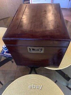 Vintage Mahogany Gaming Chest In Nice Shape