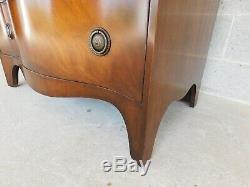 Vintage Mahogany Regency Style Serpentine Front Chest 36W