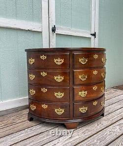 Vintage Mahogany Traditional Demilune Console Chest