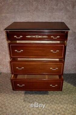 Vintage Rway Empire Style Four Drawer Tall Chest