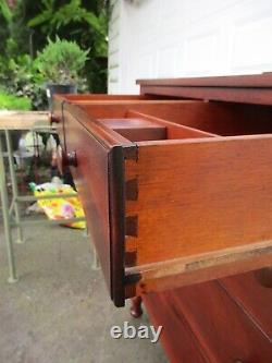 Vintage Sheraton'' SOLID MAHOGANY Chest of Drawers Dresser-QUALITY/DOVETAILED