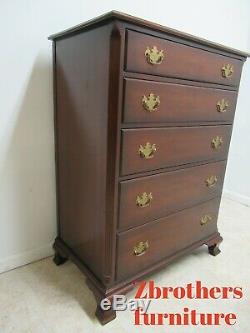 Vintage Solid Mahogany Kindel Oxford Dresser Chest Of Drawers Chippendale