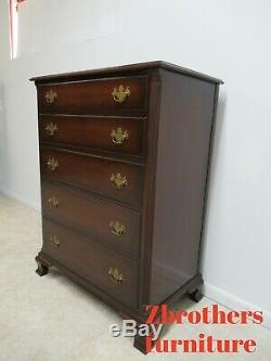 Vintage Solid Mahogany Kindel Oxford Dresser Chest Of Drawers Chippendale