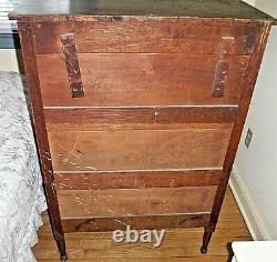 Vintage Stained Oak Chest, 6 Drawers